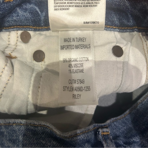 Agolde Blue Straight Leg Jeans - Picture 7 of 7